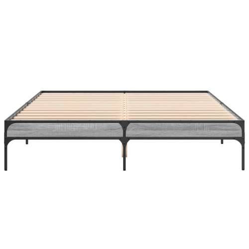 Okvir kreveta boja hrasta 140x200cm konstruirano drvo i metal Sivi hrast sonoma 140 x 200 cm 30 cm Cijena