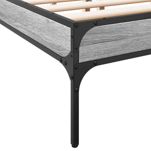 Okvir kreveta boja hrasta 140x200cm konstruirano drvo i metal Sivi hrast sonoma 140 x 200 cm 30 cm Cijena