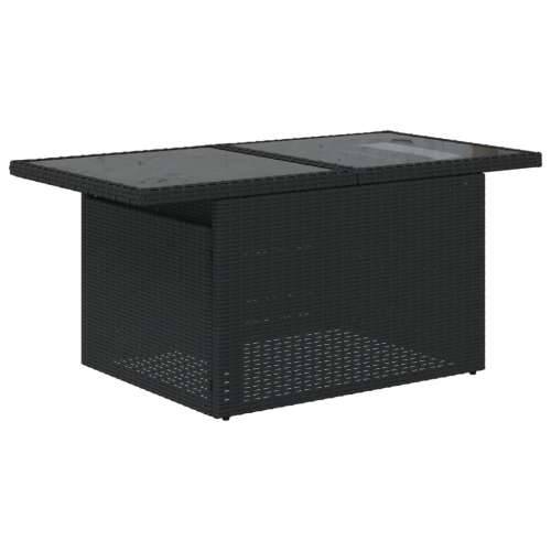 Vrtna garnitura - 9-dijelni set vrtnih sofa s jastucima crni od poliratana - Crna bez spremišta 1 Cijena