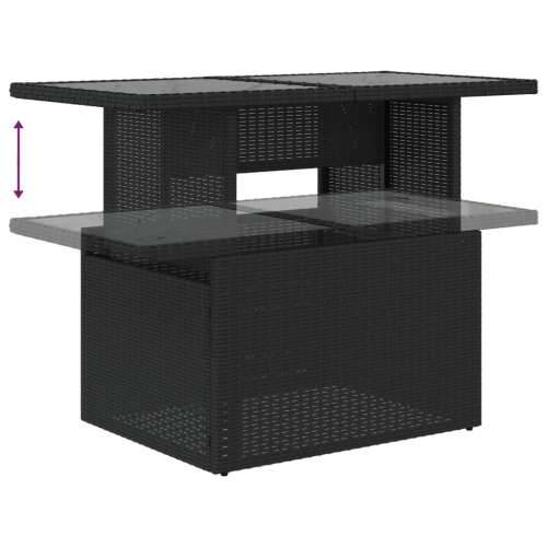 Vrtna garnitura - 9-dijelni set vrtnih sofa s jastucima crni od poliratana - Crna bez spremišta 1 Cijena