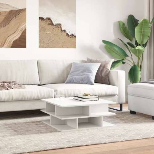 Stolić za kavu bijeli 70x70x29 cm od konstruiranog drva - Bijela 1 Cijena