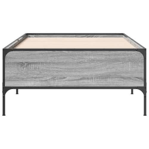 Okvir za krevet boja hrasta 75x190 cm konstruirano drvo i metal - Sivi hrast sonoma 75 x 190 cm 44 cm Cijena