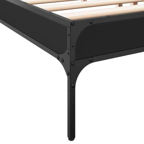 Okvir za krevet crni 200 x 200 cm konstruirano drvo i metal - Crna 200 x 200 cm 30 cm Cijena