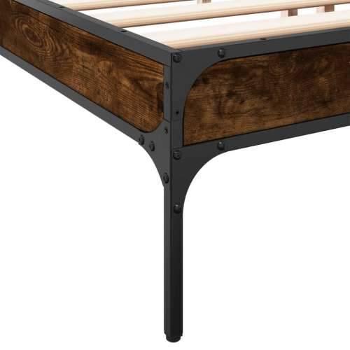 Okvir kreveta boja hrasta 180x20 cm konstruirano drvo i metal - Dimljeni hrast 180 x 200 cm 30 cm Cijena