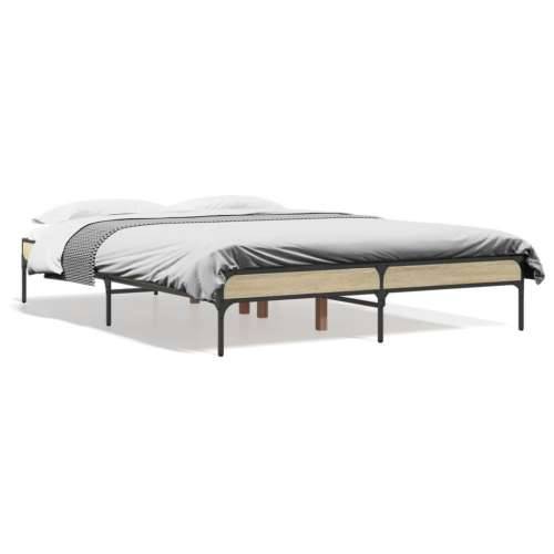Okvir kreveta boja hrasta 120x200 cm konstruirano drvo i metal - sonoma hrast 120 x 200 cm 30 cm Cijena