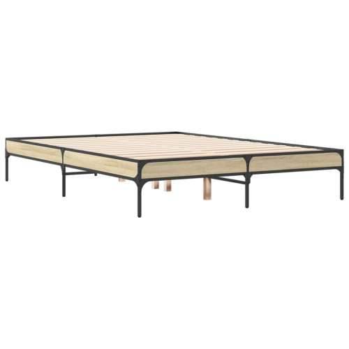 Okvir kreveta boja hrasta 120x200 cm konstruirano drvo i metal - sonoma hrast 120 x 200 cm 30 cm Cijena