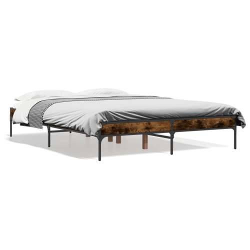 Okvir za krevet boja hrasta 120x190cm konstruirano drvo i metal - Dimljeni hrast 120 x 190 cm 30 cm Cijena
