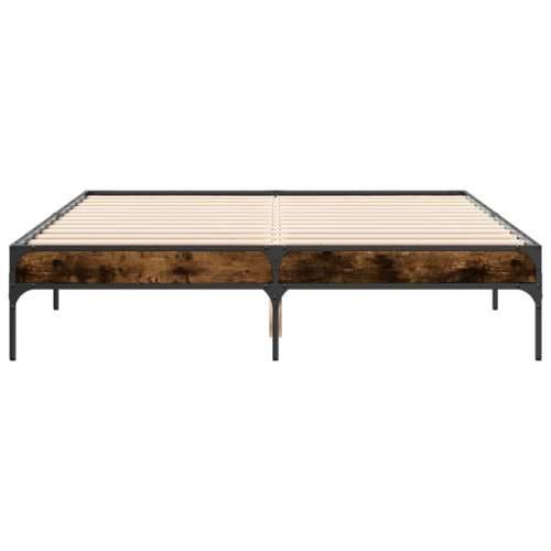 Okvir za krevet boja hrasta 120x190cm konstruirano drvo i metal - Dimljeni hrast 120 x 190 cm 30 cm Cijena