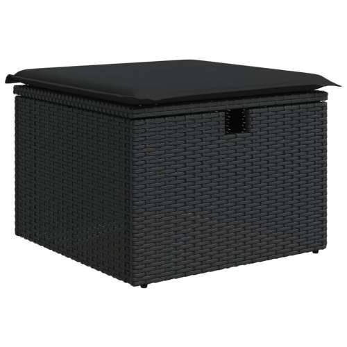 Vrtna garnitura - 7-dijelni set vrtnih sofa od poliratana s jastucima crni - Crna bez spremišta 1 Cijena