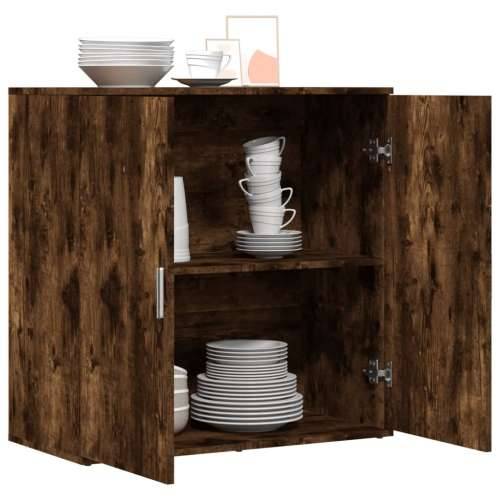 Komoda boja dimljenog hrasta 79x38x80 cm konstruirano drvo - Dimljeni hrast 1 Cijena