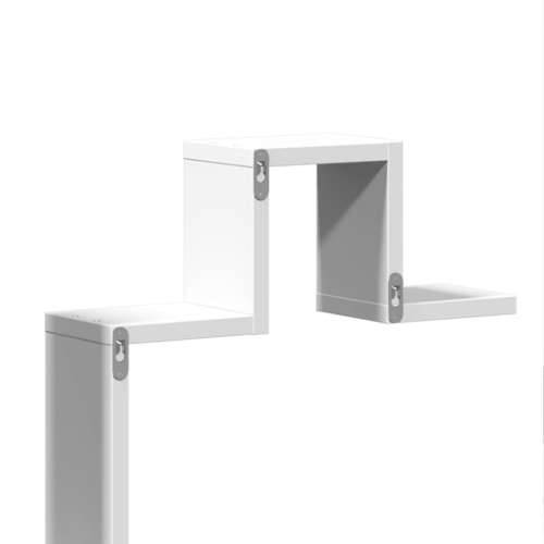 Zidna polica bijela 104,5 x 10 x 43 cm od konstruiranog drva - Bijela 1 Cijena