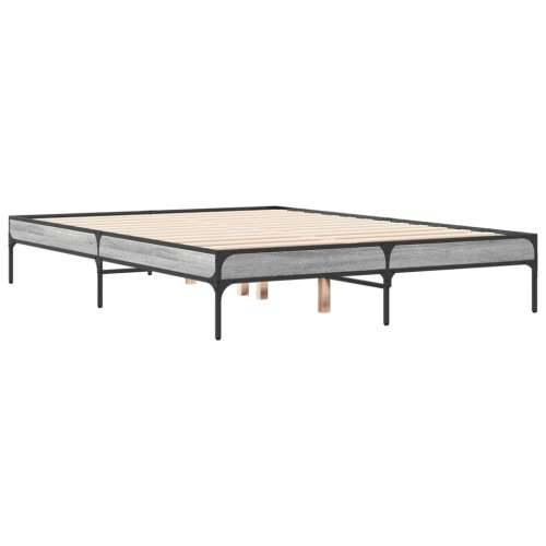 Okvir kreveta boja hrasta 120x200 cm konstruirano drvo i metal - Sivi hrast sonoma 120 x 200 cm 30 cm Cijena