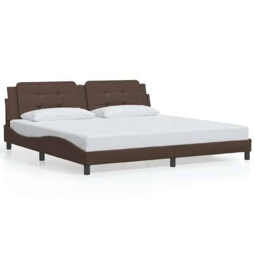 Okvir za krevet s uzglavljem smeđi 200x200 cm od umjetne kože - Smeđa 200 x 200 cm Cijena