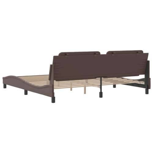 Okvir za krevet s uzglavljem smeđi 200x200 cm od umjetne kože - Smeđa 200 x 200 cm Cijena