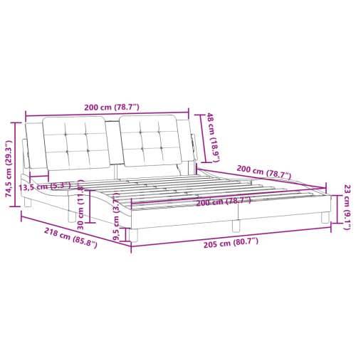 Okvir za krevet s uzglavljem smeđi 200x200 cm od umjetne kože - Smeđa 200 x 200 cm Cijena