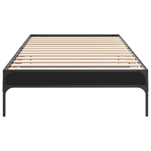 Okvir za krevet crni 100x200 cm konstruirano drvo i metal - Crna 100 x 200 cm 30 cm Cijena