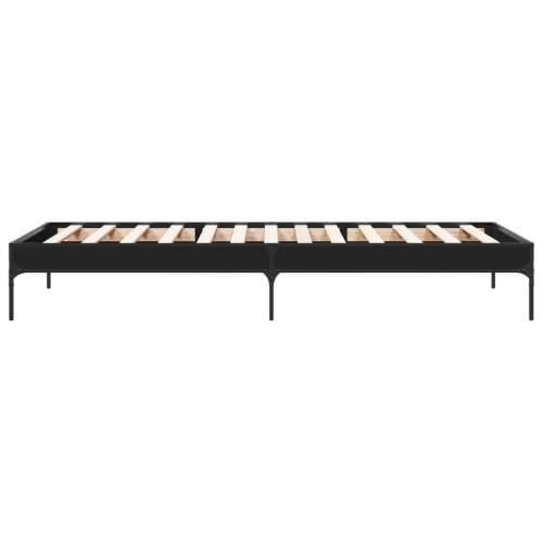 Okvir za krevet crni 100x200 cm konstruirano drvo i metal - Crna 100 x 200 cm 30 cm Cijena