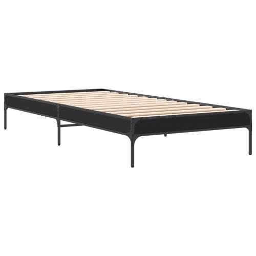 Okvir za krevet crni 100x200 cm konstruirano drvo i metal - Crna 100 x 200 cm 30 cm Cijena