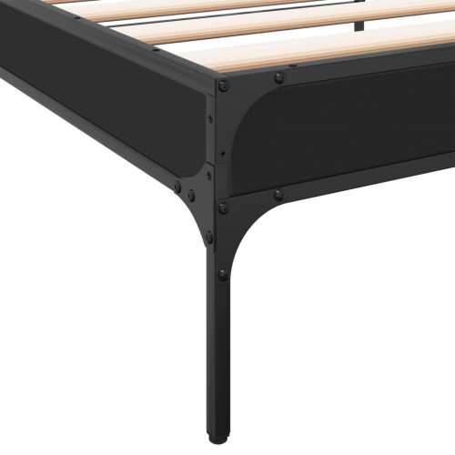 Okvir za krevet crni 100x200 cm konstruirano drvo i metal - Crna 100 x 200 cm 30 cm Cijena
