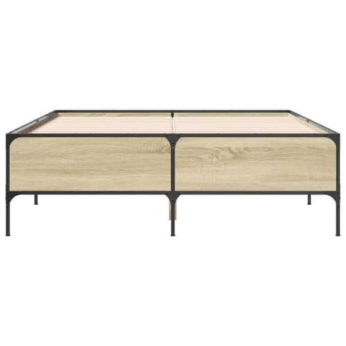 Okvir za krevet boja hrasta 150x200cm konstruirano drvo i metal - sonoma hrast 150 x 200 cm 44 cm Cijena