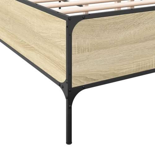 Okvir za krevet boja hrasta 150x200cm konstruirano drvo i metal - sonoma hrast 150 x 200 cm 44 cm Cijena