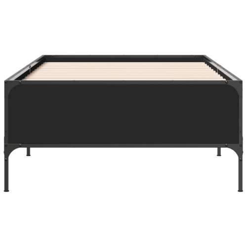 Okvir za krevet crni 100x200 cm konstruirano drvo i metal - Crna 100 x 200 cm 44 cm Cijena