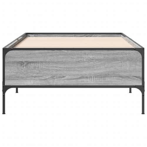 Okvir kreveta boja hrasta 90 x 190 cm konstruirano drvo i metal - Sivi hrast sonoma 90 x 190 cm 44 cm Cijena