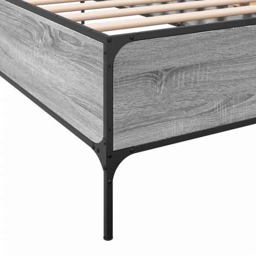Okvir kreveta boja hrasta 90 x 190 cm konstruirano drvo i metal - Sivi hrast sonoma 90 x 190 cm 44 cm Cijena