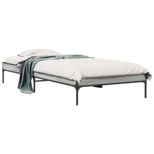 Okvir za krevet boja hrasta 90x200 cm konstruirano drvo i metal - Sivi hrast sonoma 90 x 200 cm 30 cm Cijena