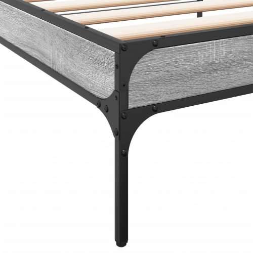 Okvir za krevet boja hrasta 90x200 cm konstruirano drvo i metal - Sivi hrast sonoma 90 x 200 cm 30 cm Cijena
