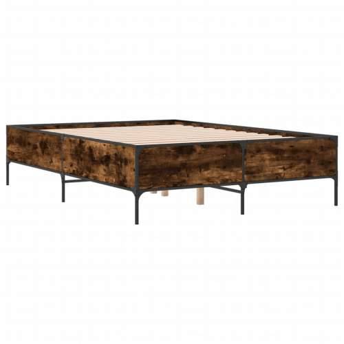 Okvir za krevet boja hrasta 120x190cm konstruirano drvo i metal - Dimljeni hrast 120 x 190 cm 44 cm Cijena