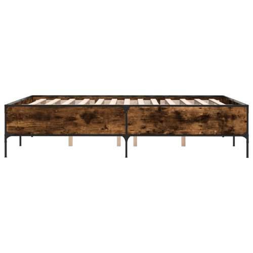 Okvir za krevet boja hrasta 120x190cm konstruirano drvo i metal - Dimljeni hrast 120 x 190 cm 44 cm Cijena