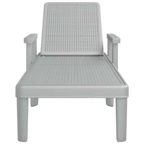 Ležaljka 4-smjerna podesiva visina 155,5x57x28 cm polipropilen - Siva 1 S naslonom za ruke Cijena