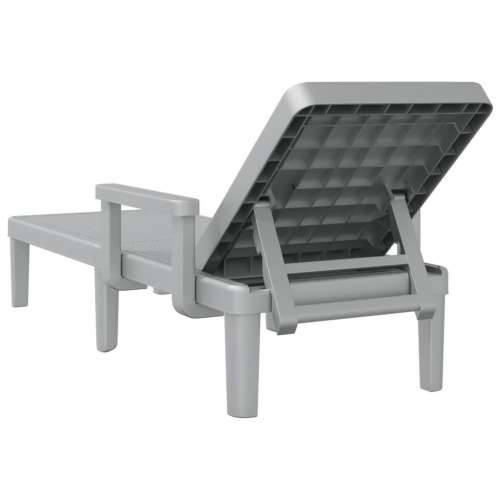 Ležaljka 4-smjerna podesiva visina 155,5x57x28 cm polipropilen - Siva 1 S naslonom za ruke Cijena