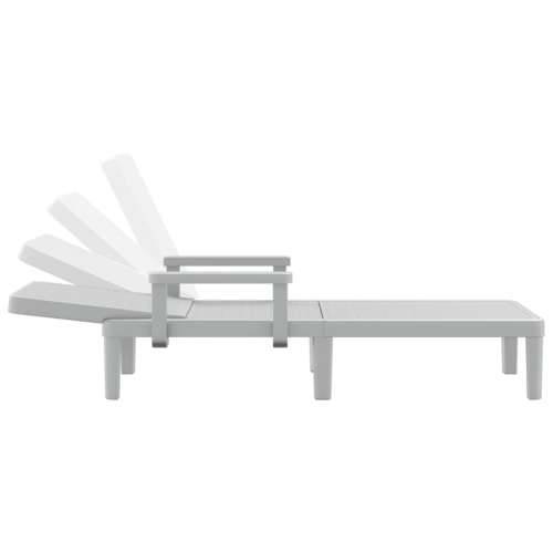 Ležaljka 4-smjerna podesiva visina 155,5x57x28 cm polipropilen - Siva 1 S naslonom za ruke Cijena