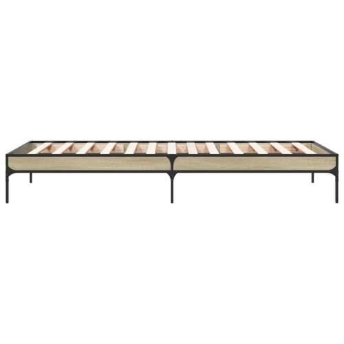 Okvir za krevet boja hrasta 100x200cm konstruirano drvo i metal - sonoma hrast 100 x 200 cm 30 cm Cijena