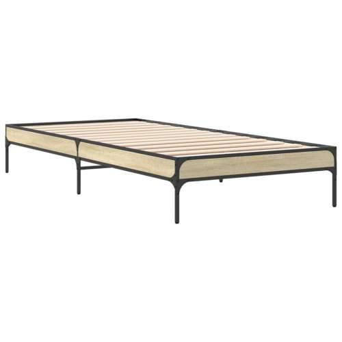 Okvir za krevet boja hrasta 100x200cm konstruirano drvo i metal - sonoma hrast 100 x 200 cm 30 cm Cijena