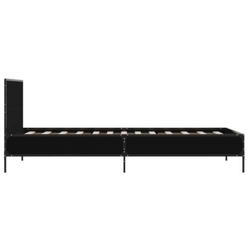 Okvir kreveta crni 90 x 200 cm konstruirano drvo i metal - Crna 90 x 200 cm Cijena