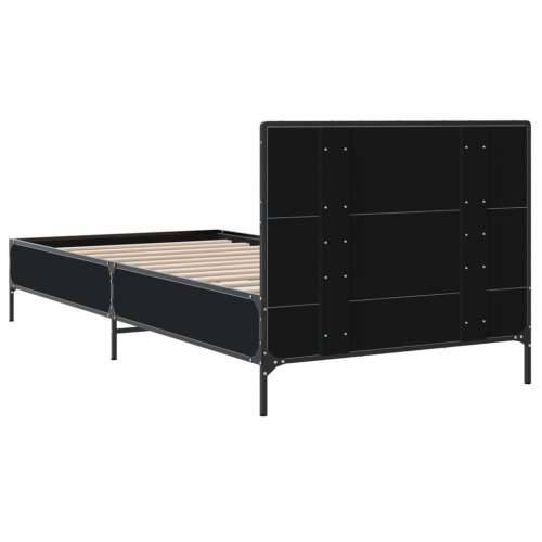 Okvir kreveta crni 90 x 200 cm konstruirano drvo i metal - Crna 90 x 200 cm Cijena
