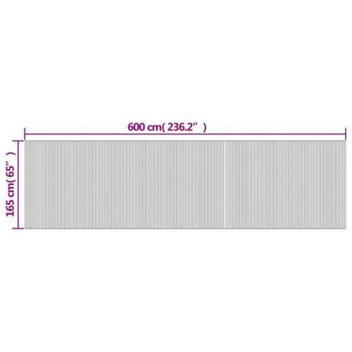 Paravan - Sobna pregrada tamnosmeđa 165 x 600 cm od bambusa - Tamno smeđa 600 x 165 cm 1 Cijena