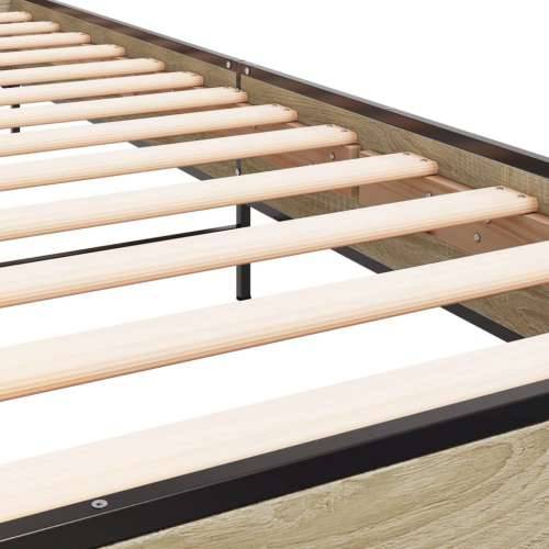 Okvir za krevet boja hrasta 90x200 cm konstruirano drvo i metal - sonoma hrast 90 x 200 cm Cijena