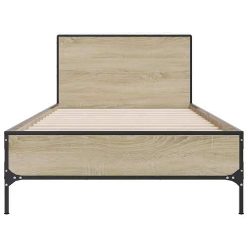 Okvir za krevet boja hrasta 75x190 cm konstruirano drvo i metal - sonoma hrast 75 x 190 cm Cijena