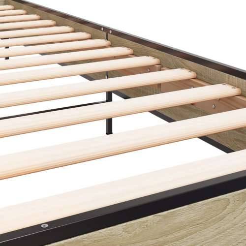 Okvir za krevet boja hrasta 75x190 cm konstruirano drvo i metal - sonoma hrast 75 x 190 cm Cijena
