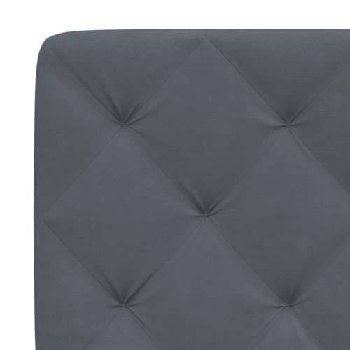 Krevet s madracem tamnosivi 90x200 cm baršunasti - Tamno siva 90 x 200 cm Cijena