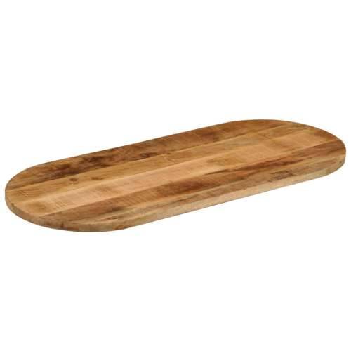 Stolna ploča 100x40x2,5 cm ovalna od masivnog grubog drva manga - Grubo drvo manga (prirodno) 100 x 40 cm 1 25 mm Cijena