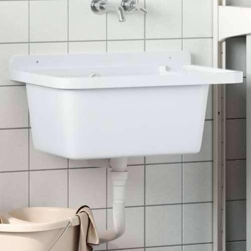 Lavabo - Umivaonik za zidnu montažu bijeli 60 x 40 x 28 cm od smole - Bijela 60 x 40 x 28 cm Cijena