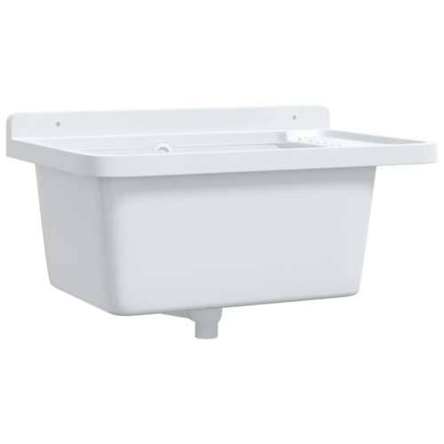 Lavabo - Umivaonik za zidnu montažu bijeli 60 x 40 x 28 cm od smole - Bijela 60 x 40 x 28 cm Cijena