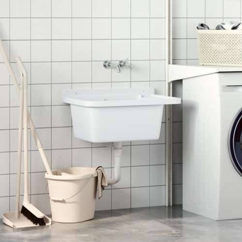 Lavabo - Umivaonik za zidnu montažu bijeli 60 x 40 x 28 cm od smole - Bijela 60 x 40 x 28 cm Cijena