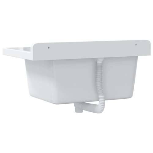 Lavabo - Umivaonik za zidnu montažu bijeli 60 x 40 x 28 cm od smole - Bijela 60 x 40 x 28 cm Cijena