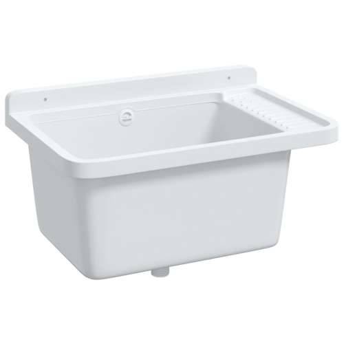 Lavabo - Umivaonik za zidnu montažu bijeli 60 x 40 x 28 cm od smole - Bijela 60 x 40 x 28 cm Cijena